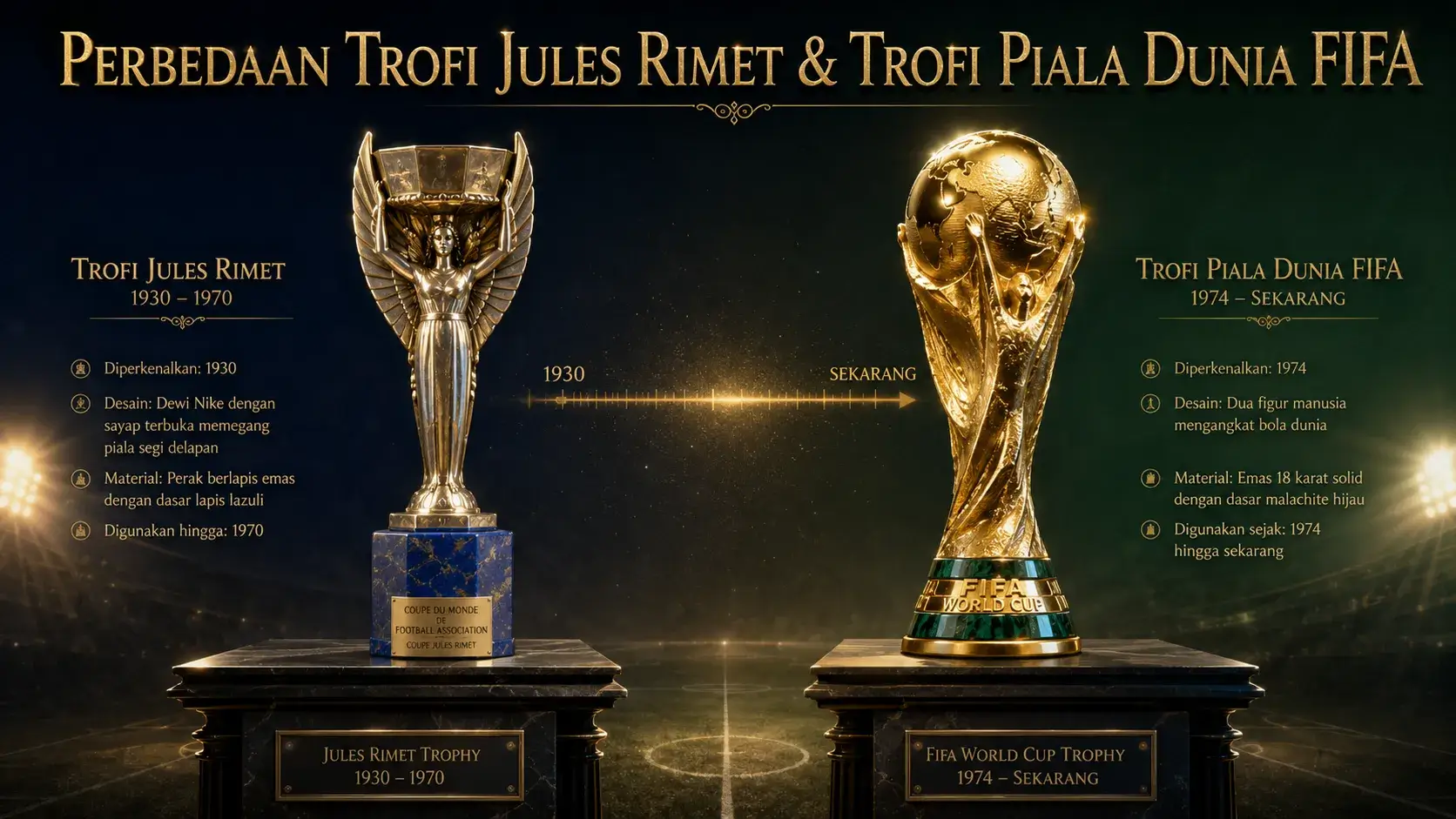 Perbedaan Trofi Jules Rimet dan Trofi Piala Dunia FIFA