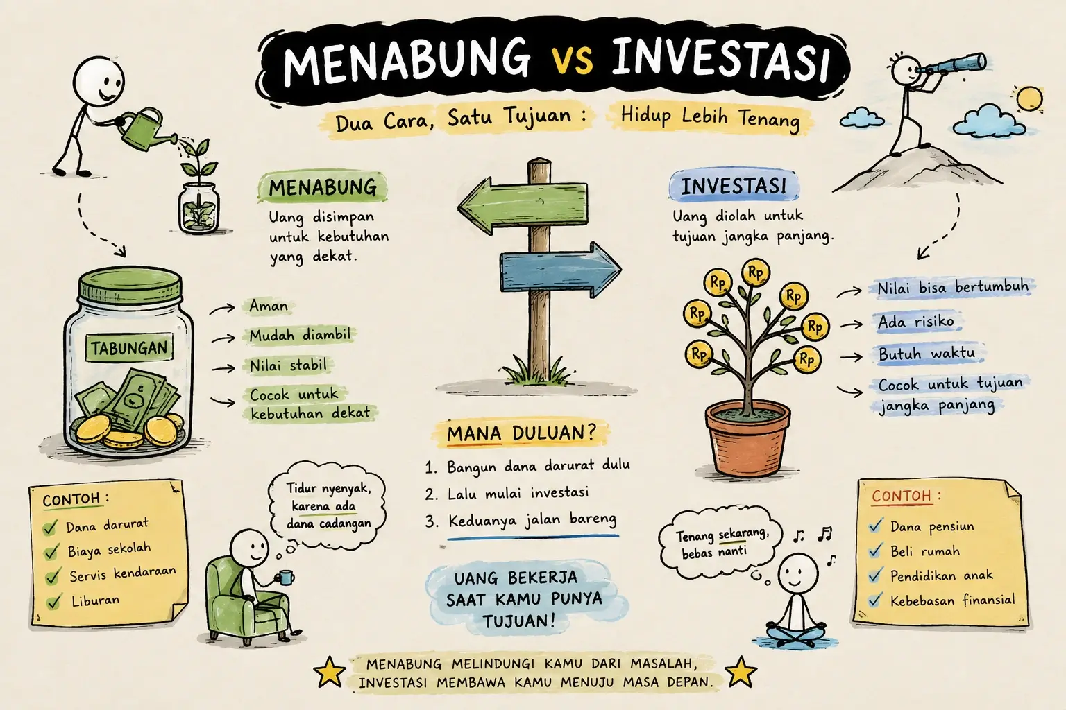 perbedaan tabungan dan investasi
